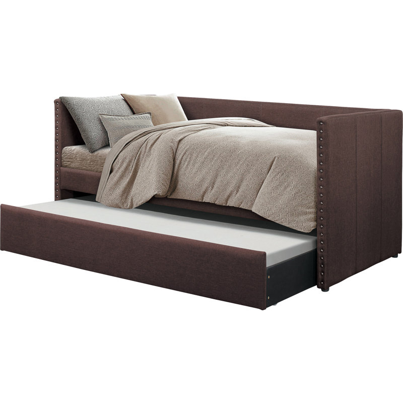 Hashtag Home Yelton Upholstered Daybed with Trundle & Reviews Wayfair